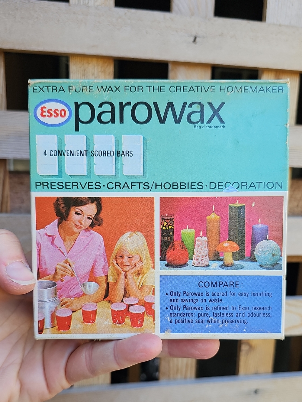 Vintage Esso Parowax Extra Pure Wax For The Creative Homemaker